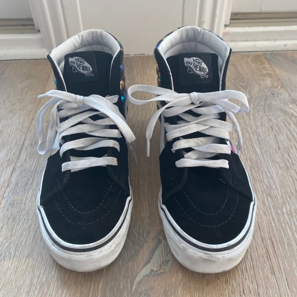iridescent vans high tops